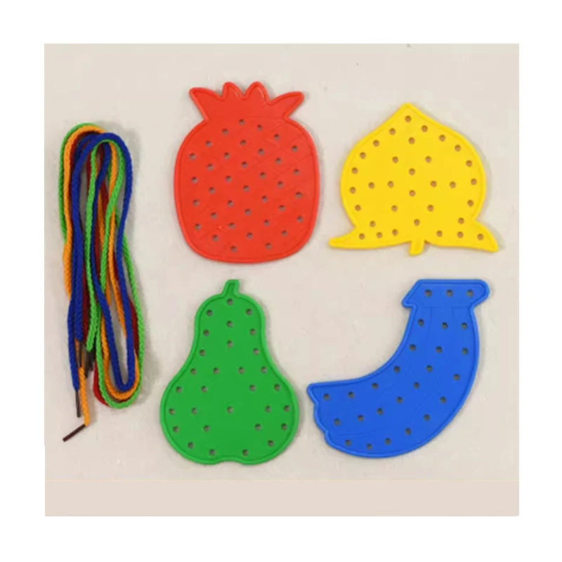 Jouets mentaires oriels Montessori pour enfants, apprentissage précoce, compétences de base de la vie, planche occupée, laçage, jeu de filetage, cadeaux dos