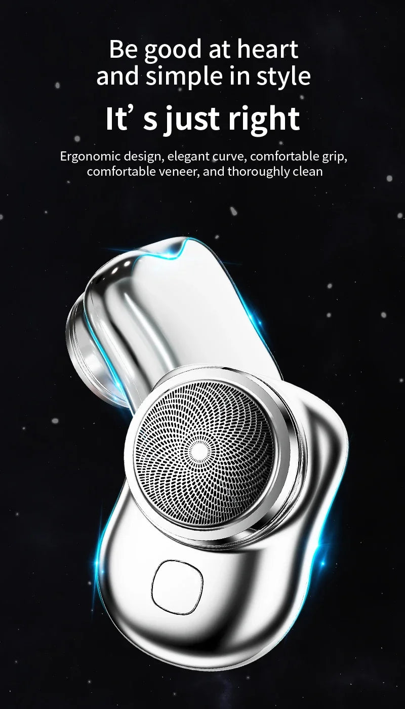 Mini electric shaver for men, wet and dry electric shaver, portable, pocket-sized, portable smart battery-powered tools for outdoor use