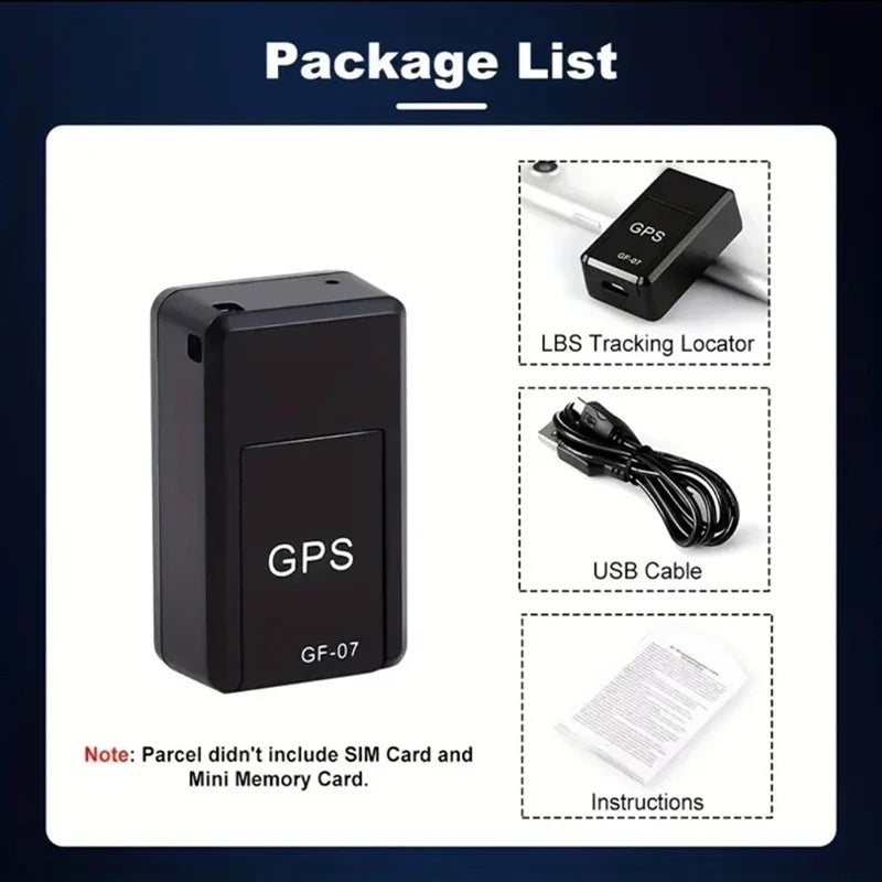 Mini traceur GPS universel GF-07, voiture, vélo, animaux domestiques, enfants, personnes âgées, suivi en temps réel, localisateur magnétique Anti-perte puissant