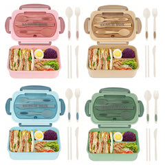 Boîte à Bento pour adultes, conteneurs pour adultes, hommes et femmes avec 4 compartiments, récipient alimentaire pour la rentrée scolaire