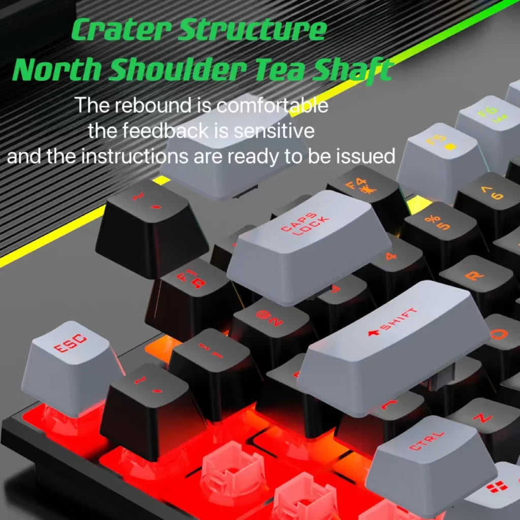 Filaire Clavier Et Souris Ensemble Usb Lumineux Mécanique Clavier Et Souris Pour PC Ordinateur Portable Jeu Bureau