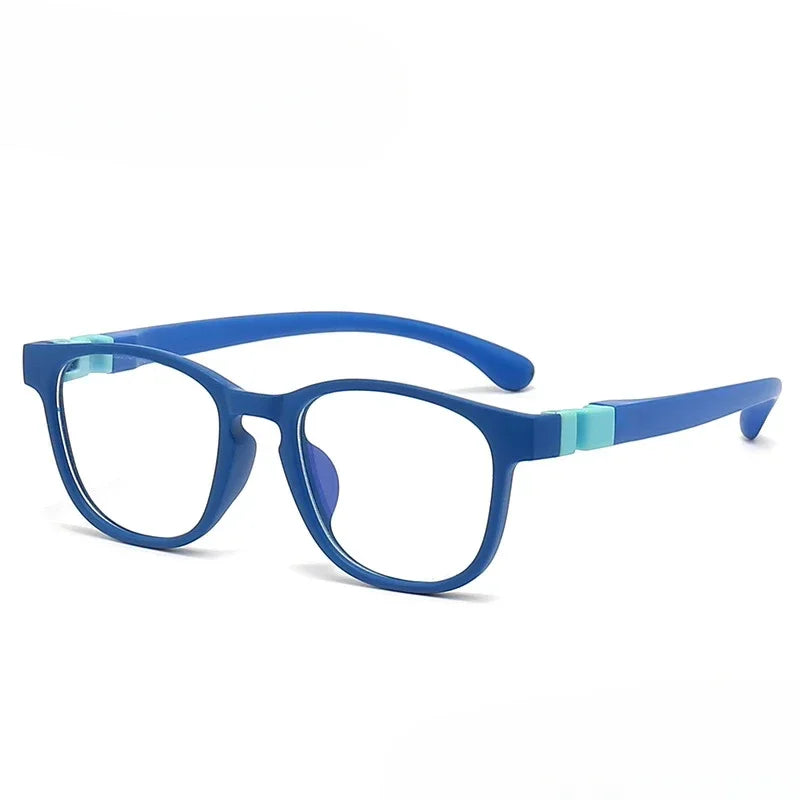Children's silicone blue light blocking glasses, computer glasses, ultra-light frame, eye protection glasses, for kids, boys, and girls