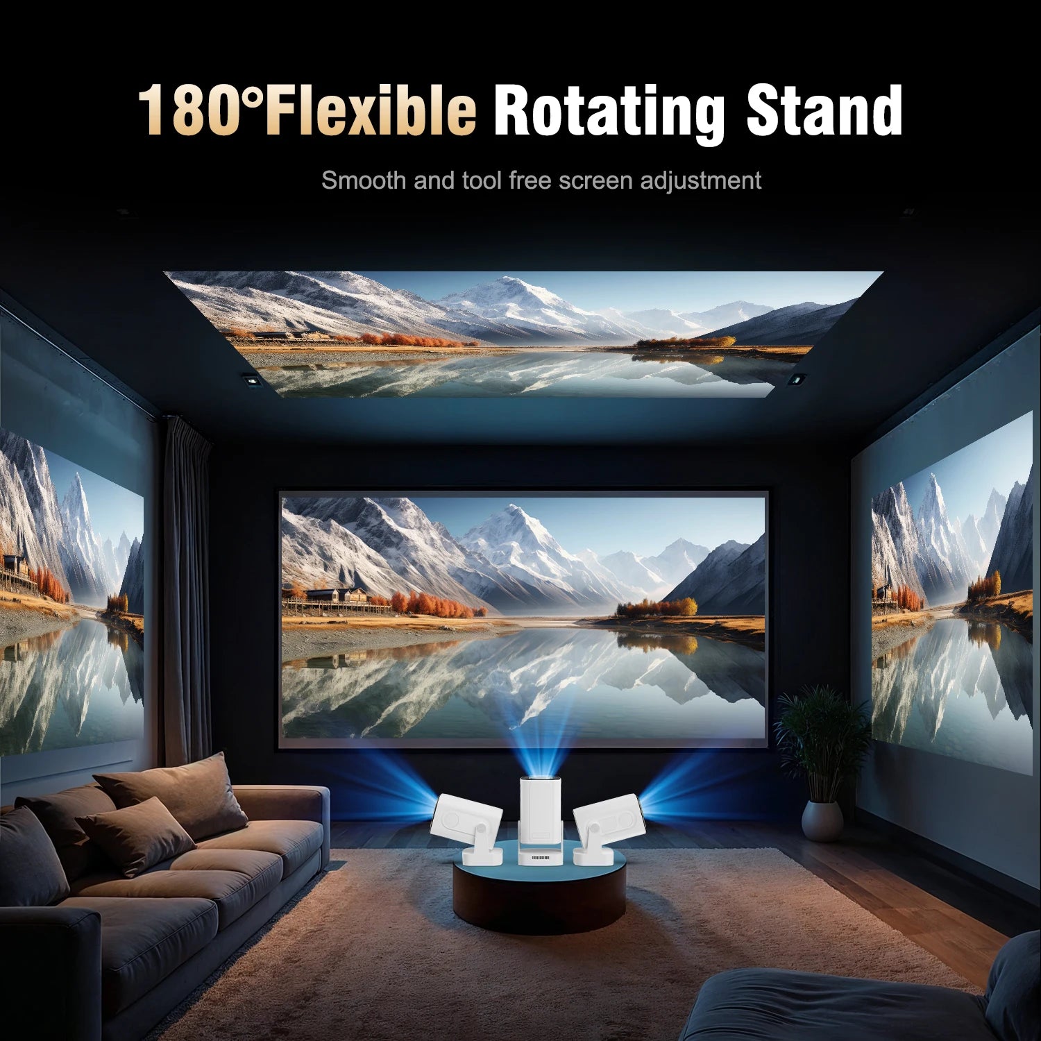 Magcubic HY310 projecteur à mise au point automatique 1080P natif 4K 330ANSI Android 11 WiFi6 BT5.4 Mini projecteur de film extérieur avec Air Mouse