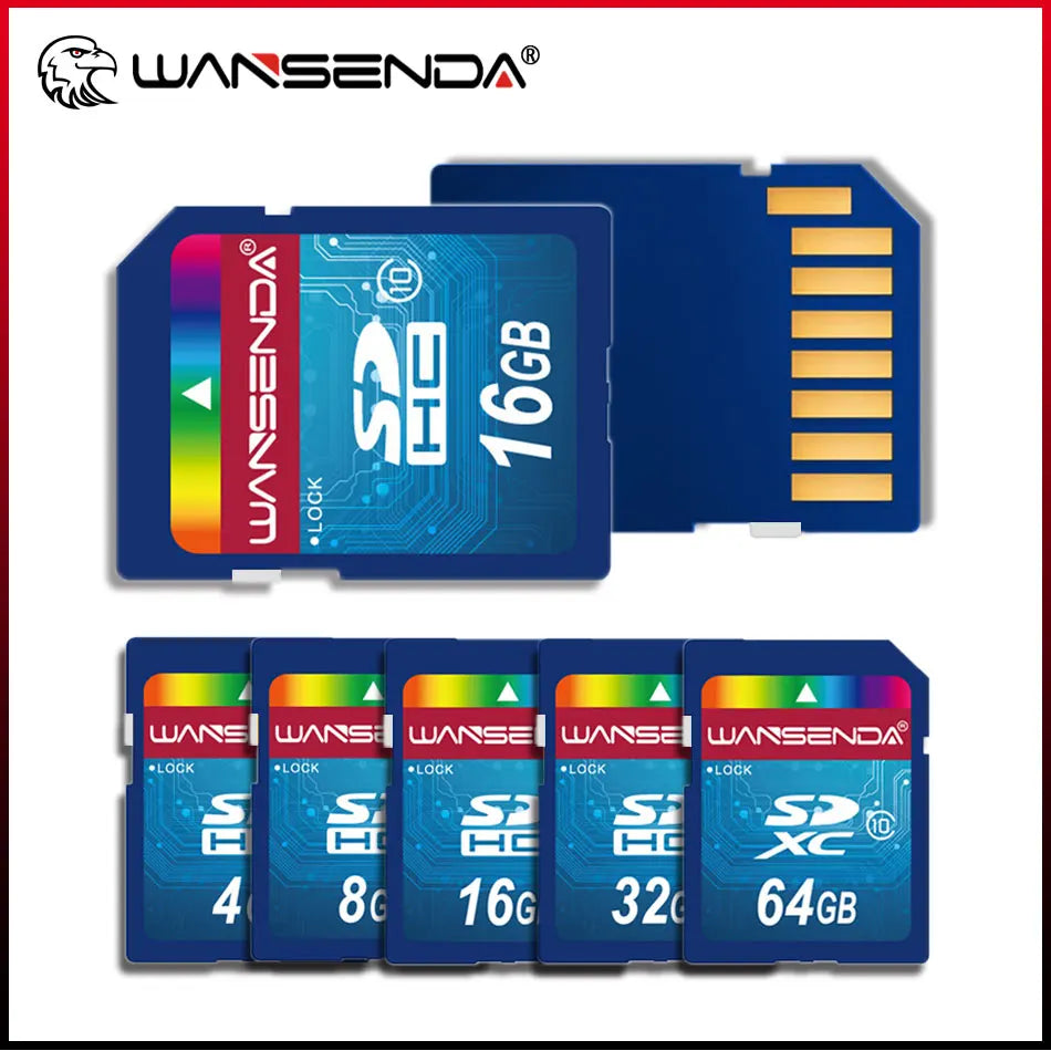 Wansenda – carte SD pleine taille originale, 4 go 8 go 16 go 32 go 64 go, carte mémoire Flash SDHC SDXC pour appareils numériques, stockage de fichiers