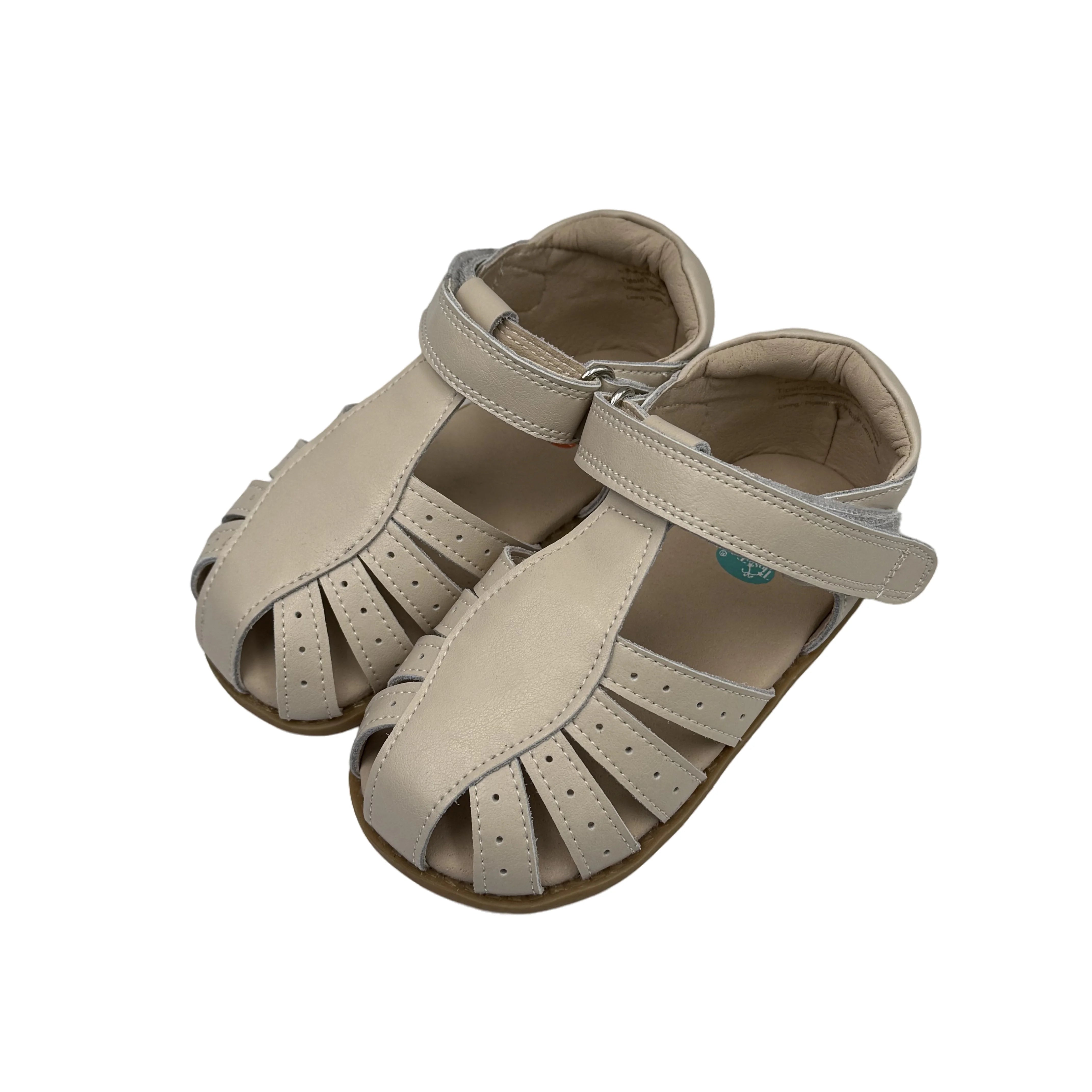 Tipsietoes Enfants filles pieds nus sandales d'été talon bas en cuir véritable Enfants Fille robe de soirée chaussures Enfant en bas âge Enfants