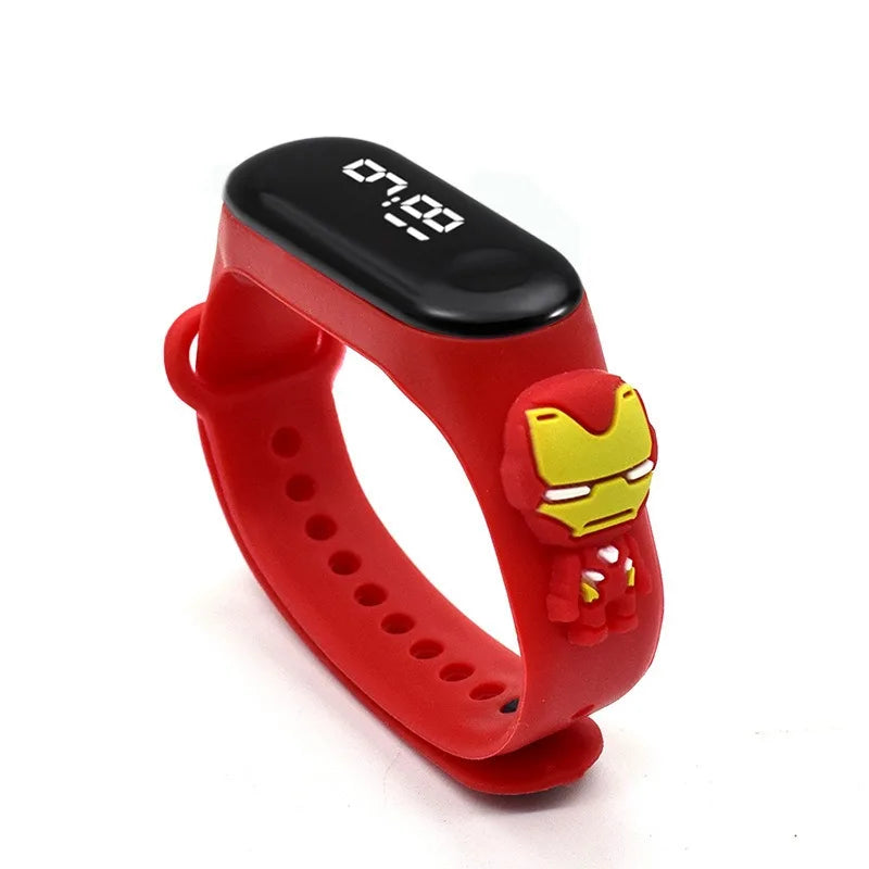 Dessin animé Marvel montre pour enfants montres de mode électronique affichage LED numérique montres étanche cadeau de vacances enfants montres