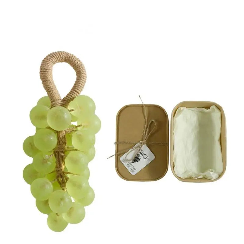 Barre de savon faite à la main, bouquets de raisin perlé, bain, lavage, nettoyage et boîte cadeau nourrissante, savon, Extraction de plantes, élimine la saleté douce