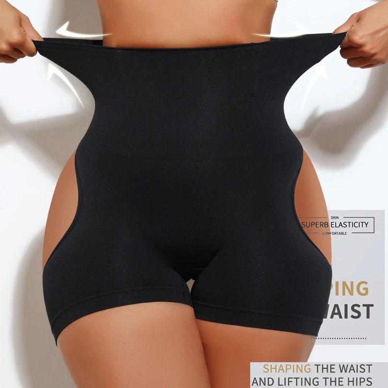 Femmes taille haute façonnage contrôle culotte bout à bout Shapewear Sexy spectacle fesses mince Shorts sous-vêtements Sexy minceur corps Shaper