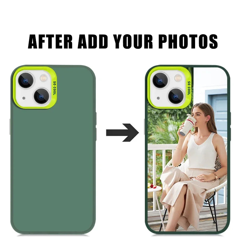 Coque de téléphone personnalisée pour iPhone 16 15 14 Plus 12 13 11 15 Pro MAX XR XS X 7 8 SE, Design de couverture, Photo, nom, Photo