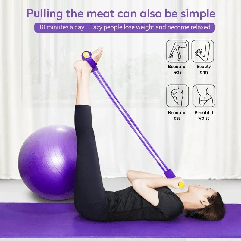 Ensemble de bandes de résistance pour salle de sport à domicile, équipement d'exercice abdominal, accessoires pour rameur, améliore la force et la flexibilité!