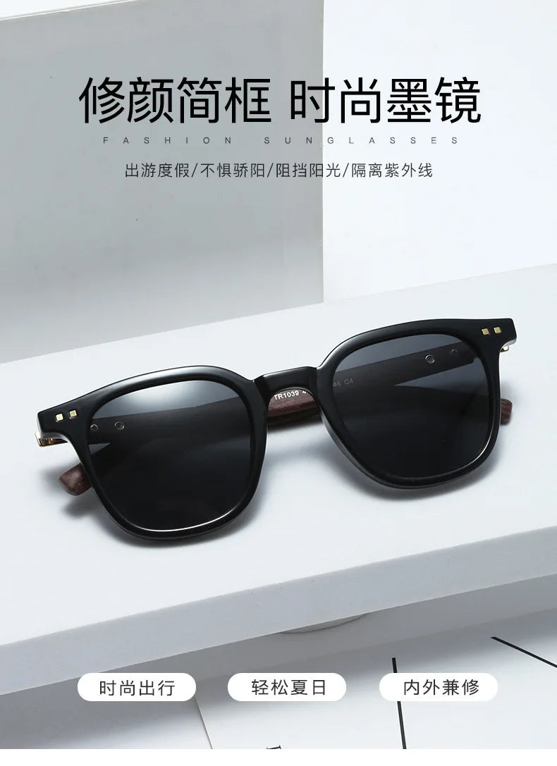 Lunettes De soleil classiques à jambes miroir en Grain De bois pour hommes, petite monture carrée, lunettes De haute qualité pour femmes, UV400 Oculos De Sol