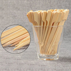 100 pièces bâtons de bambou jetables outils de Barbecue brochettes de bambou de BBQ naturel fête de Camping pour Kabob fruits Cocktail fête outils de Barbecue