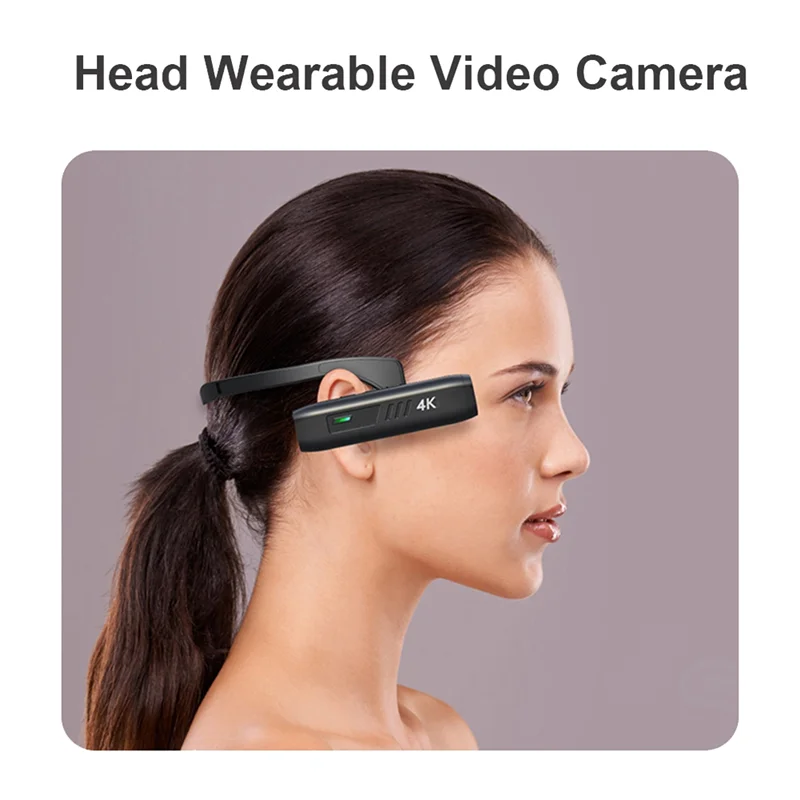 Nouveau 4K 30FPS caméra montée sur la tête portable WiFi caméscope caméra 120 ° Caméra de contrôle APP anti-secouement à objectif grand angle