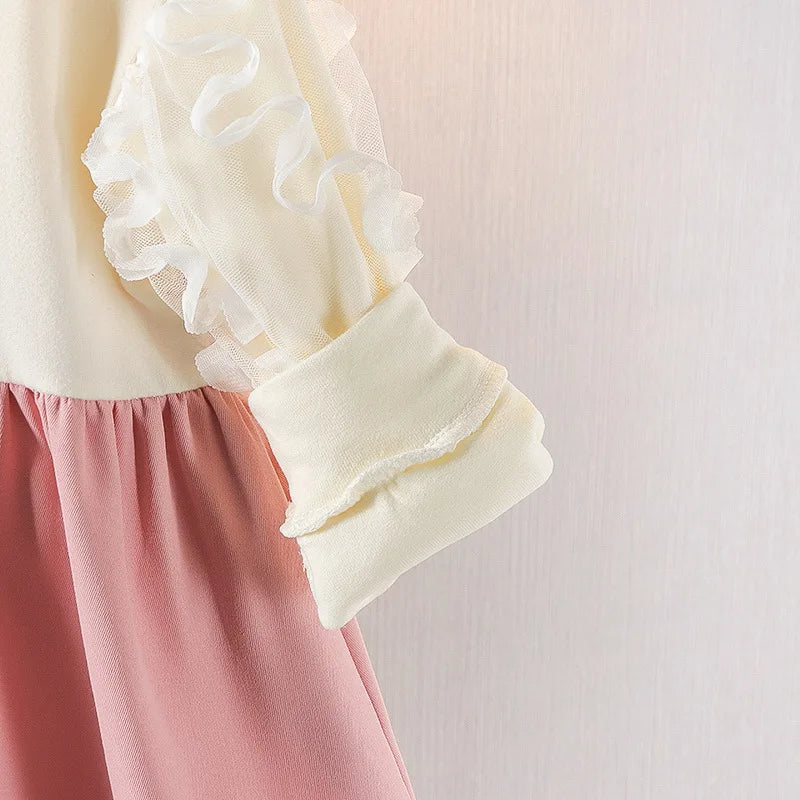 Robe d'automne pour filles, nouveau Style, robe de princesse élégante pour enfants, vêtements pour bébés, grand nœud