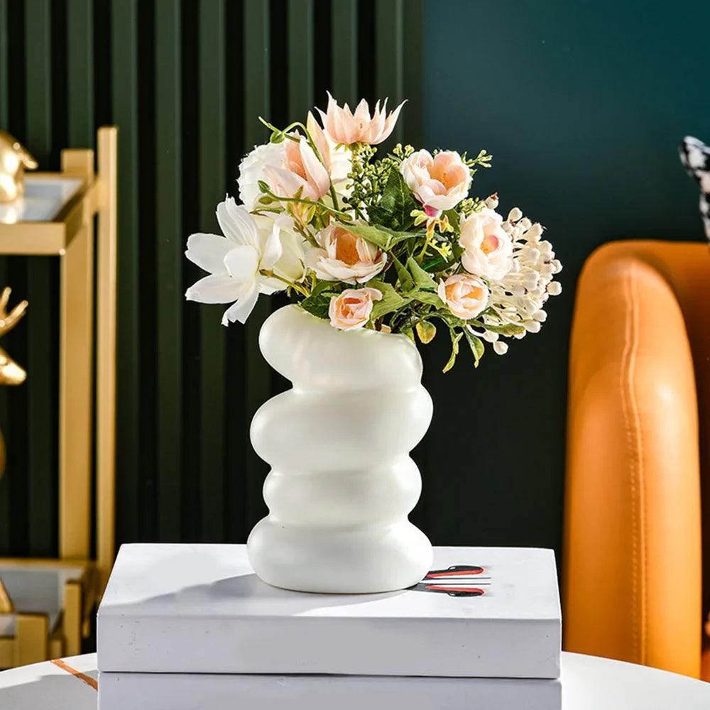 Vase à fleurs nordique, décoration de salle, décoration de maison moderne, accessoires d'intérieur, ornement de chambre à coucher, Table de jardin, Vase décoratif pour plantes