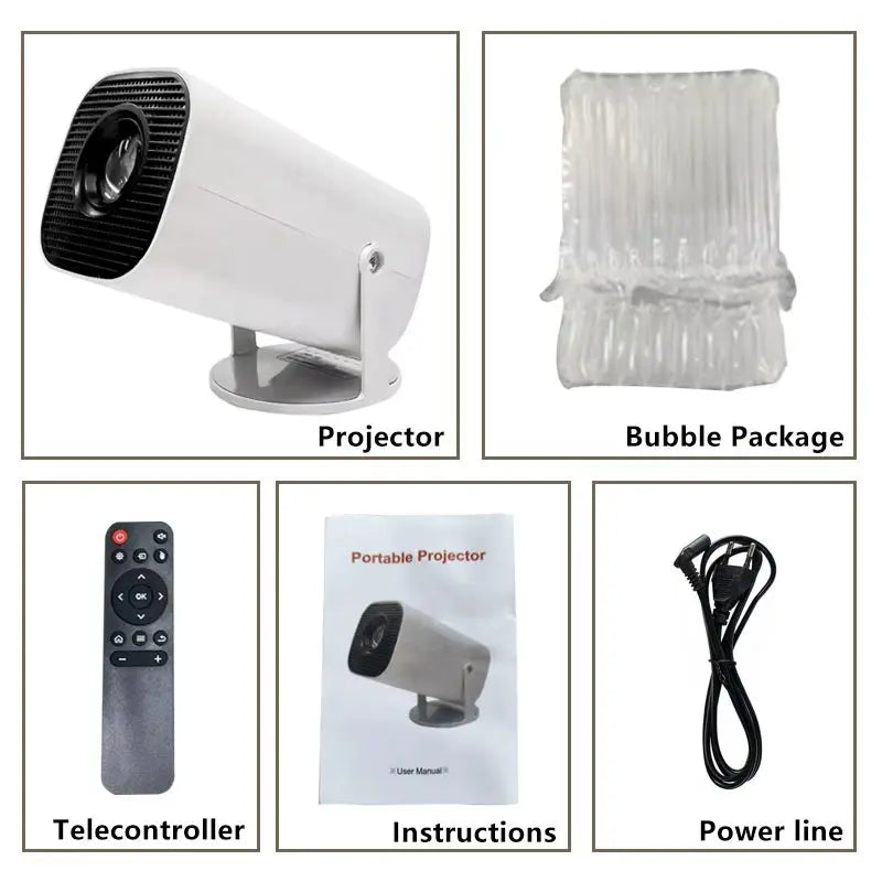 Projecteur intelligent P30 Android 11, WiFi 6, 4K, 1080P, prise en charge vidéo, système de divertissement domestique Portable natif 1280x720P