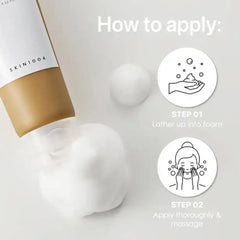 Nettoyant pour le visage Skin1004 Centella Asiatica, Essence de sel de l'himalaya, mousse nettoyante en profondeur pour une purification douce et rafraîchissante