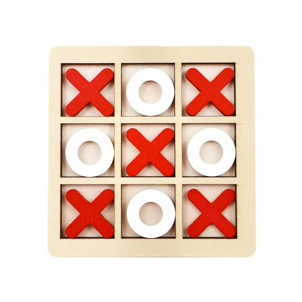 Mini Échiquier en Bois XO Tic Tac Parker, Puzzle d'Interaction Montessori, Jeu d'Entraînement, ApprentiCumbria du Cerveau, Jouet Précoce