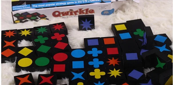 Qwirkle - Explore wooden games for children and adults, parent-child play toy, leisure, learning, gifts, new