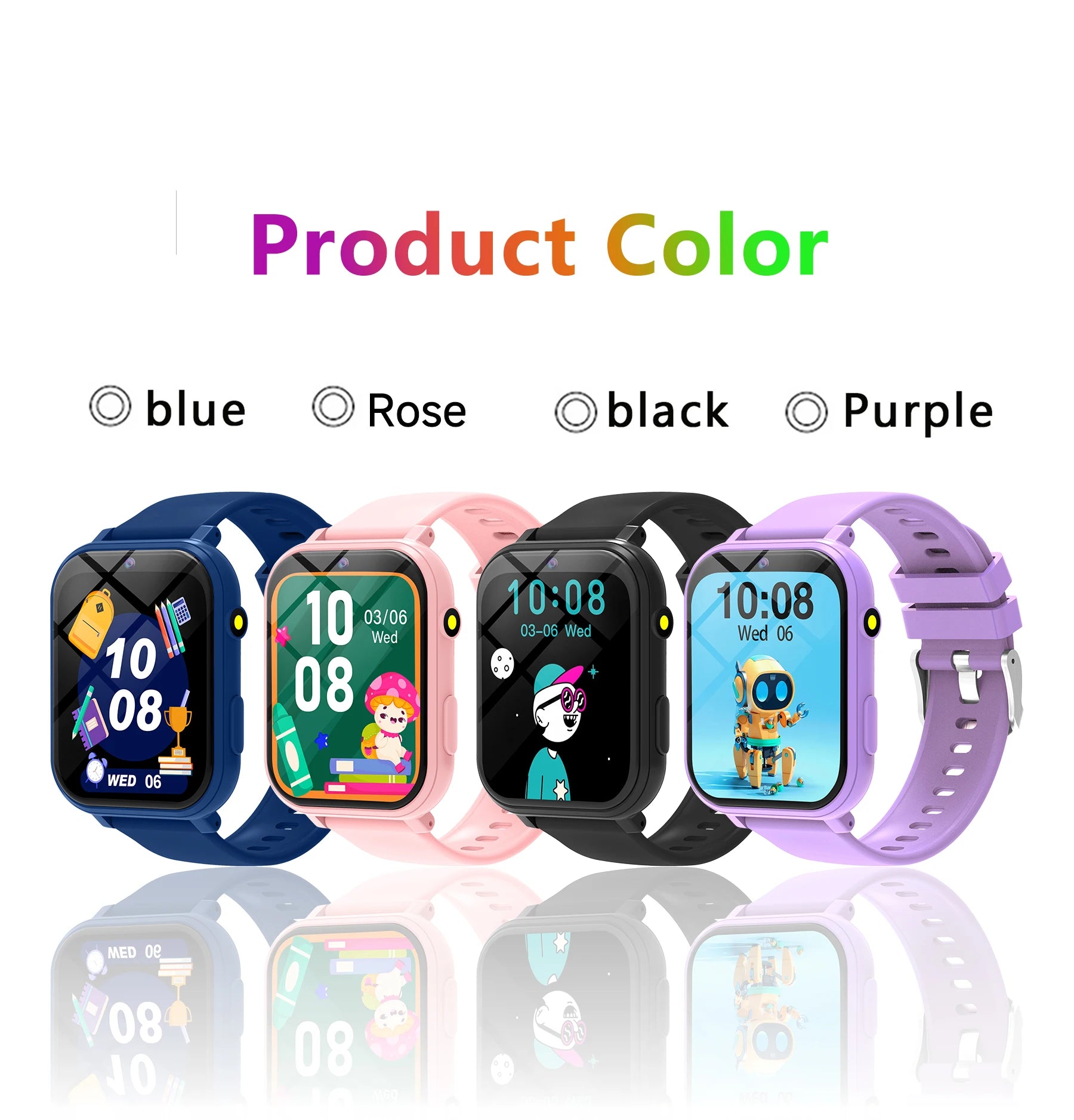 Nouveaux enfants Smartwatch jeux HD caméra frontale surveillance du sommeil lampe de poche électronique écran tactile alarme calculatrice cadeau garçons filles
