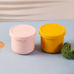 Boîte à déjeuner de 250ML pour enfants, récipient à salade, boîte à déjeuner antiadhésive en Silicone avec couvercle, boîte à Bento réutilisable, moule à glaçons