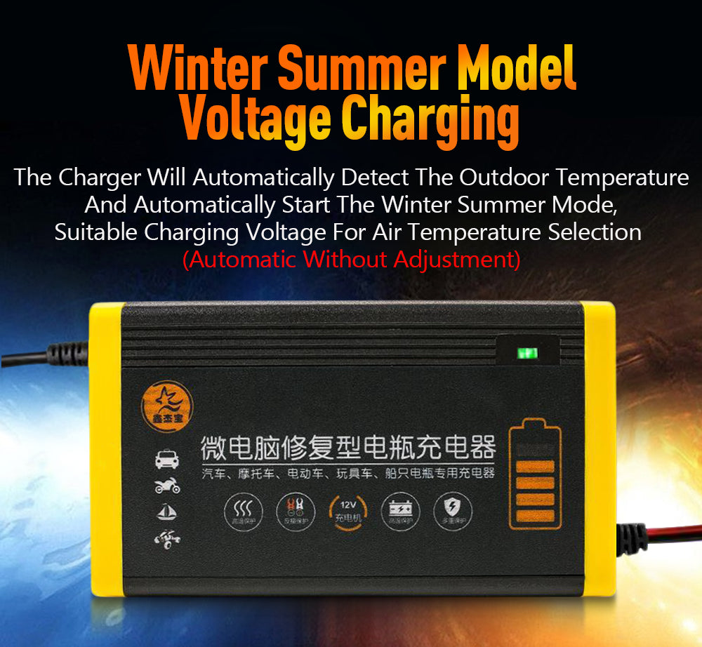 Chargeur de batterie de voiture 10A 12V chargeur de batterie automobile 24V 5A accessoires de voiture affichage numérique détection impulsion réparation chargeur de voiture