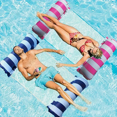 Chaises longues de piscine à rayures de qualité supérieure – Matelas de bain de soleil durables, parfait pour les fêtes à la piscine et les aventures sur la plage