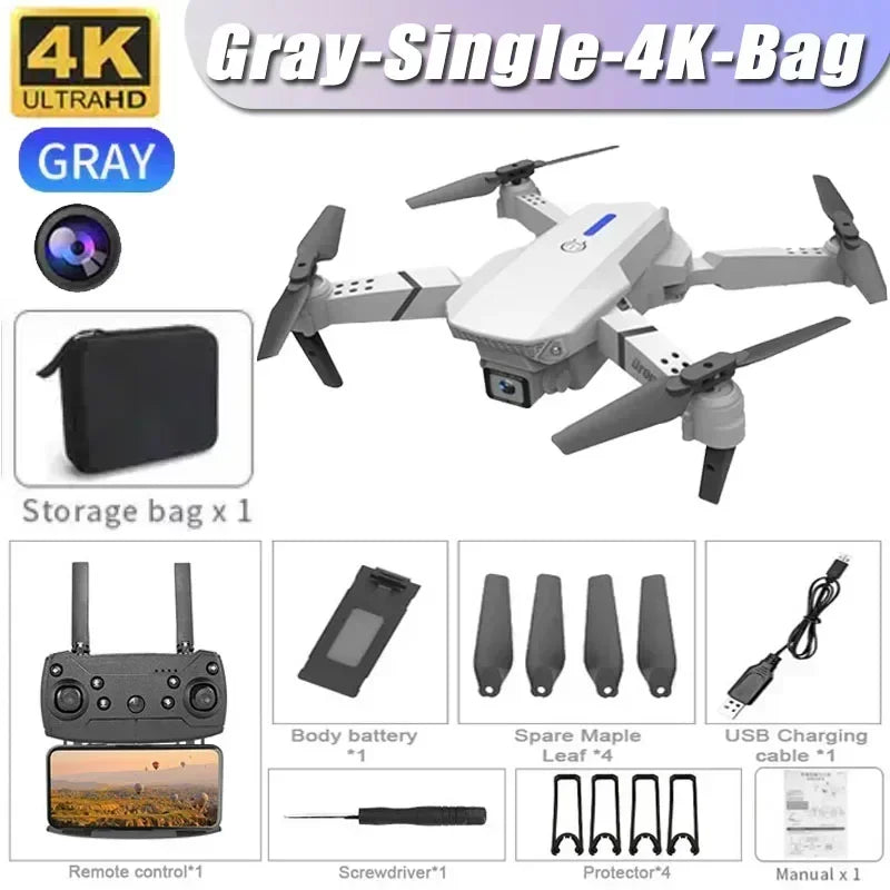 Elite E88 2024 RC Drone – 4K Ultra HD Camera | Foldable and Portable | Altitude Hold | Perfect Gift for Adults and Children