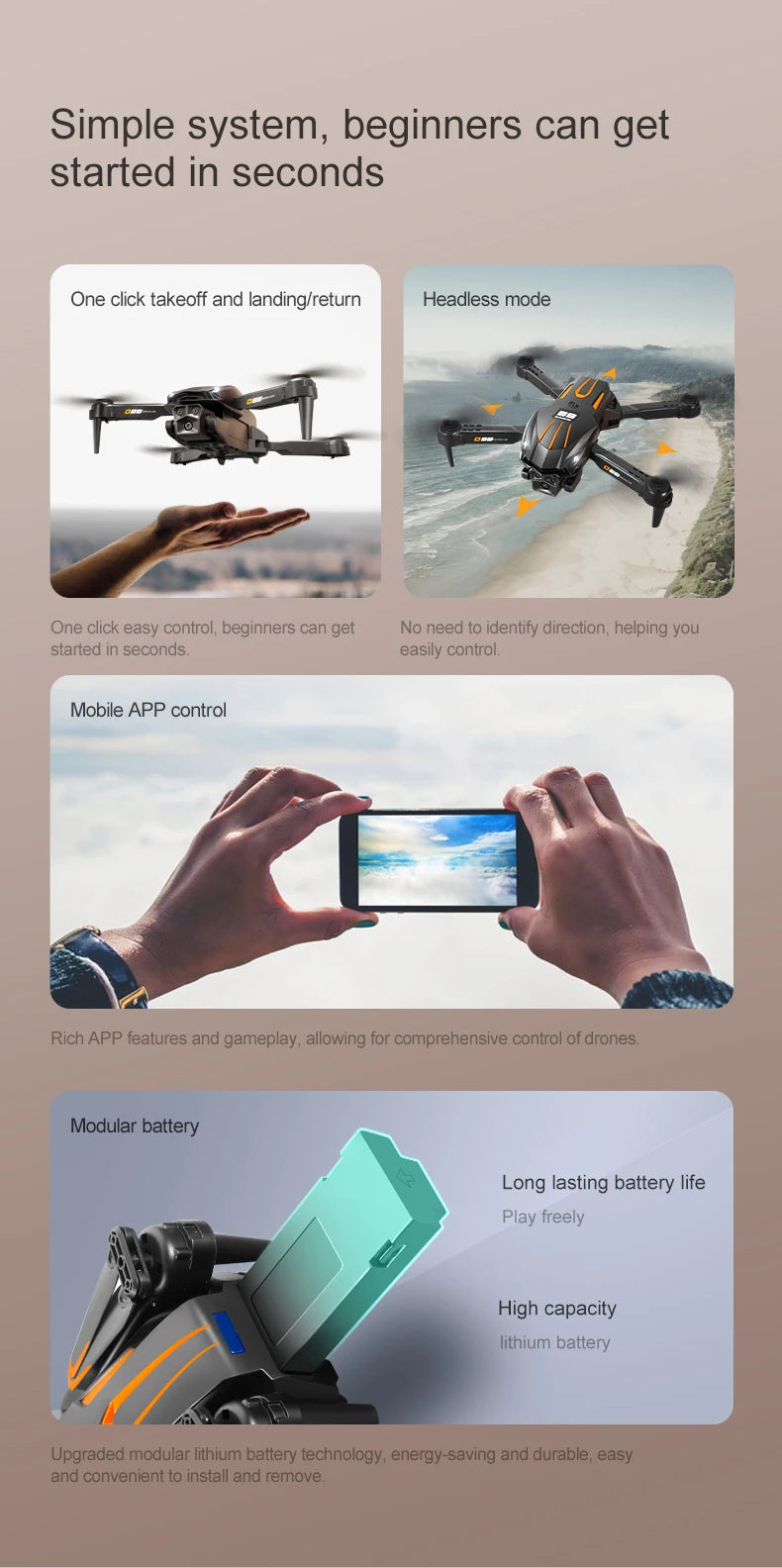 Xiaomi D88 Drone HD 8K double caméra photographie aérienne professionnelle flux optique vol stationnaire geste tir pliable quadrirotor ﻿
