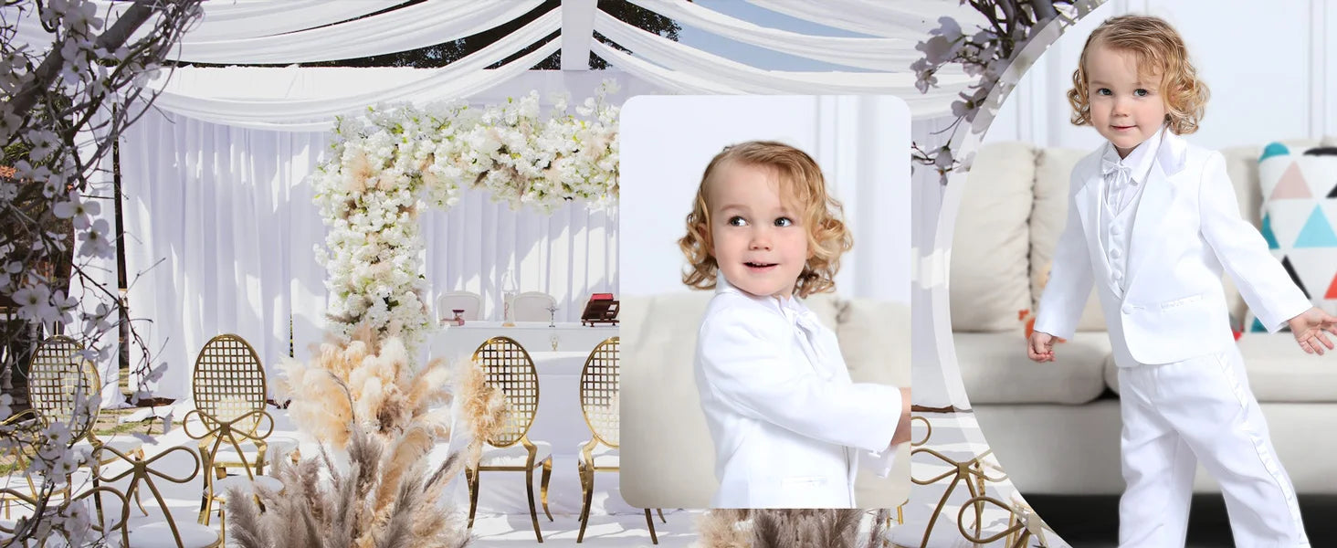 Baby boy costume set, suitable for christening, Easter, church, wedding, birthday, formal ceremony, performance, tuxedo