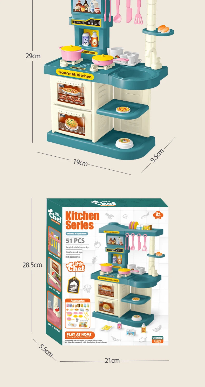Accessoires de cuisine pour enfants, ensemble de jeu, jouets, aliments de cuisine, casseroles, Pots à lait, fourchette à pain pour enfants de 3 ans et plus, garçons et filles