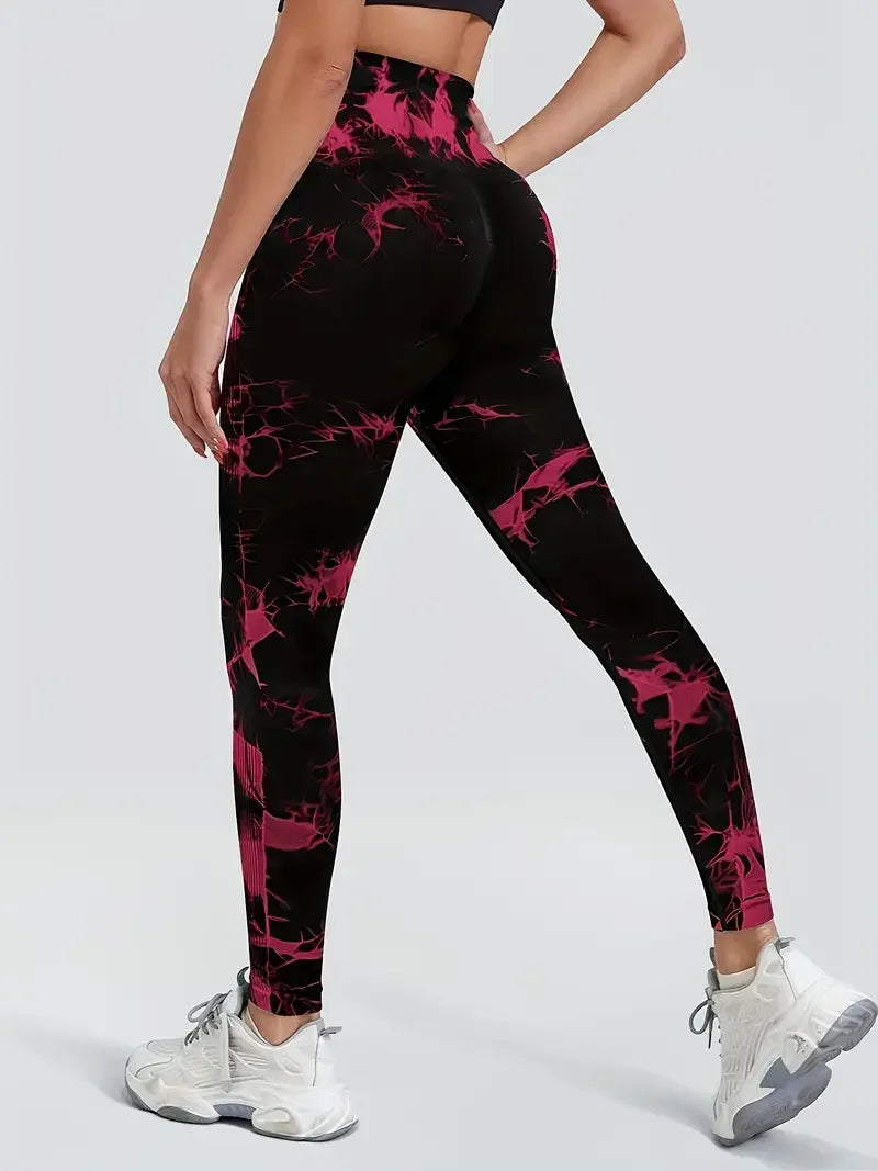 Pantalon de Yoga sans couture pour femmes, teinture par nouage, taille haute, doux et confortable, vêtements de sport, Leggings d'entraînement, collants