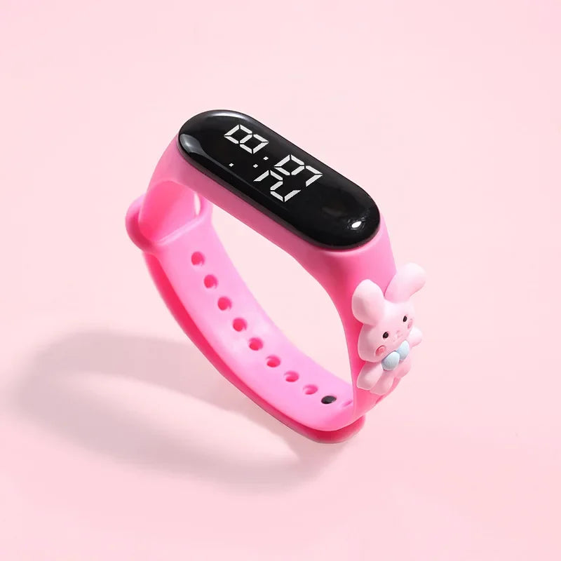 Montre numérique en silicone pour enfants, montres de sport pour enfants, montres électroniques pour filles, montre-bracelet de dessin animé LED, mode