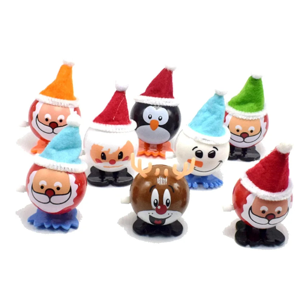 Jouets d'ornement de Noël pour enfants, père Noël sautant, wapiti, bonhomme de neige, fournitures de fête de la maternelle, cadeaux du Nouvel An