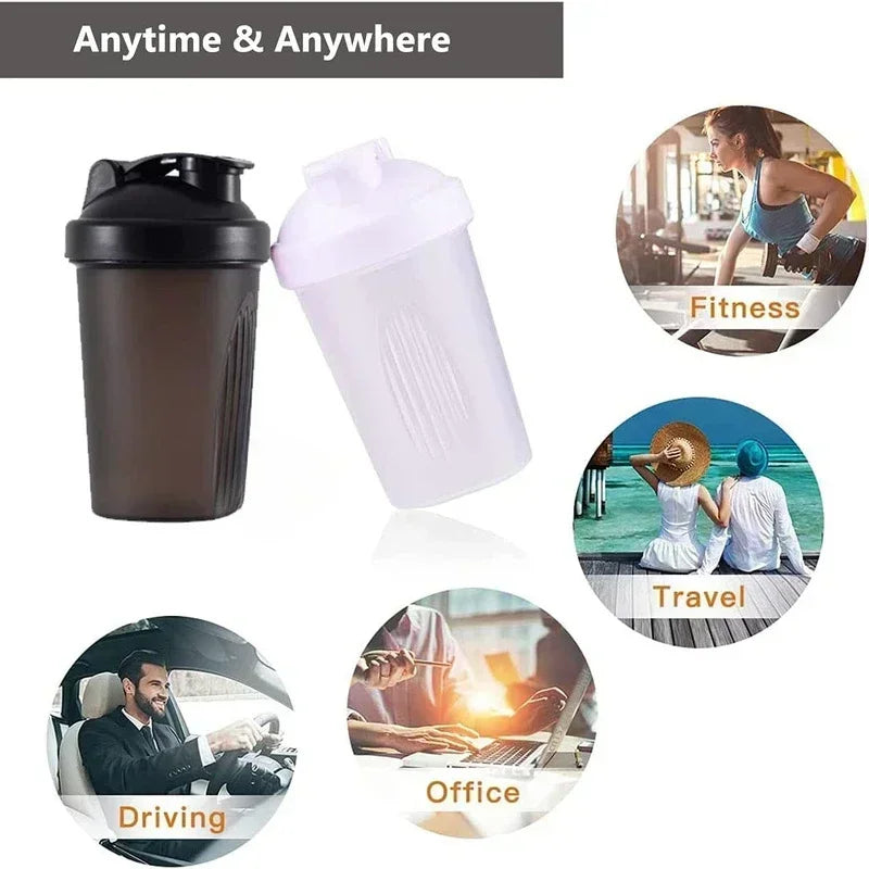Bouteille Shaker de 600ml, bouteille en plastique Shaker de protéines de 20oz, bouteille de Fitness Portable pour les amateurs de Fitness et les athlètes
