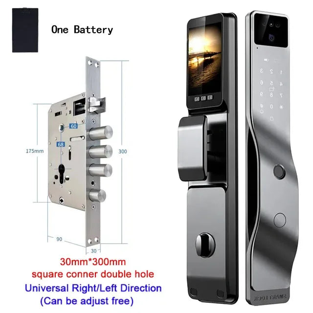 Tuya App serrure intelligente maison antivol porte serrure d'empreintes digitales avec caméra mot de passe serrure grande serrure de porte