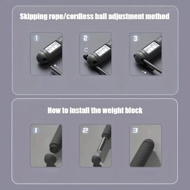 Adult jump rope, wireless and compact fitness training jump rope, suitable for indoor and outdoor use, Christmas gift
