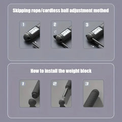 Adult jump rope, wireless and compact fitness training jump rope, suitable for indoor and outdoor use, Christmas gift