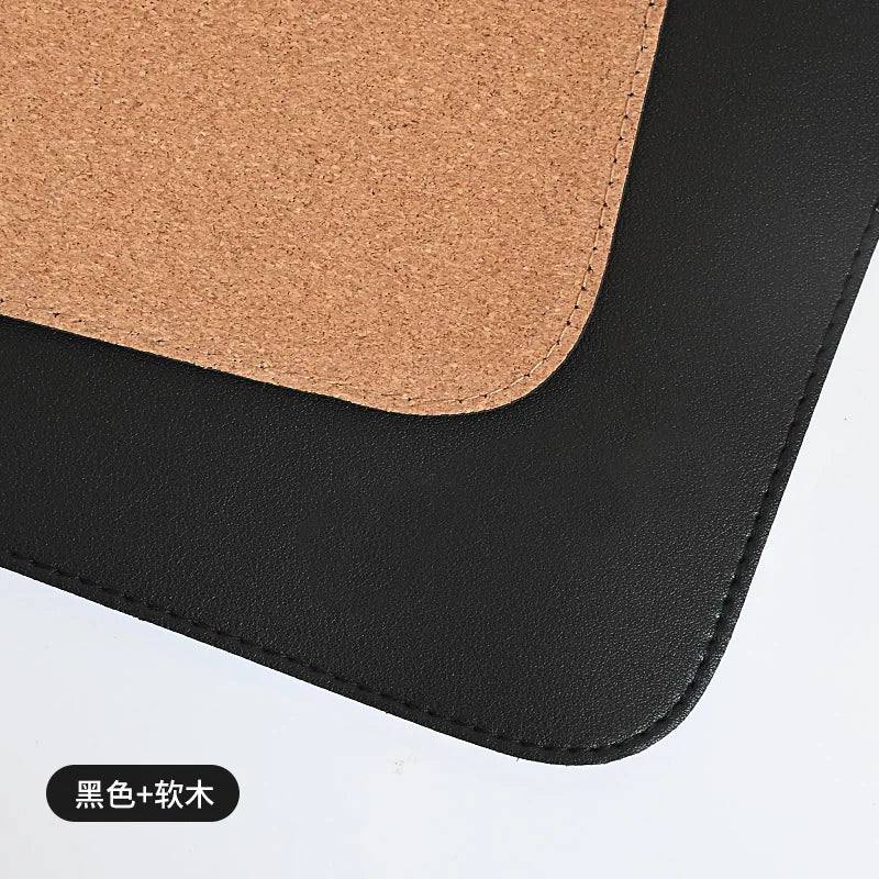 Tapis de bureau en cuir de liège, tapis de bureau pour clavier, grand tapis de souris de jeu, bloc d'écriture de bureau pour le bureau et la maison