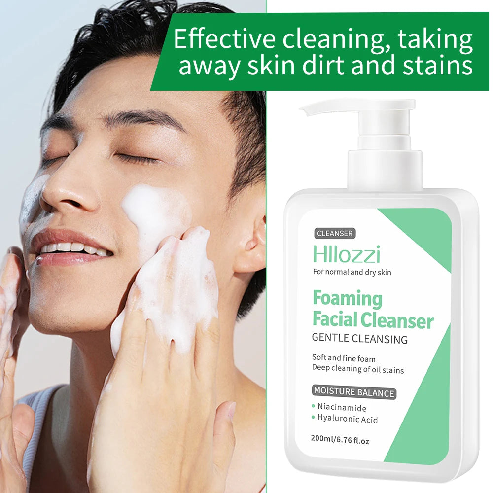 Nettoyant pour le visage pour hommes, peau hydratante, rafraîchissante et propre, produits de soins de la peau d'été, contrôle de l'huile, élimination des points noirs