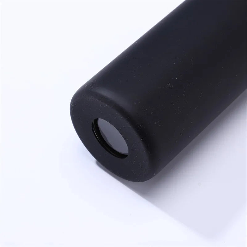 Bouteille d'eau en verre de 500ml, avec manchon en Silicone résistant à la chaleur, petite bouche, bouteilles portables anti-fuite avec poignée