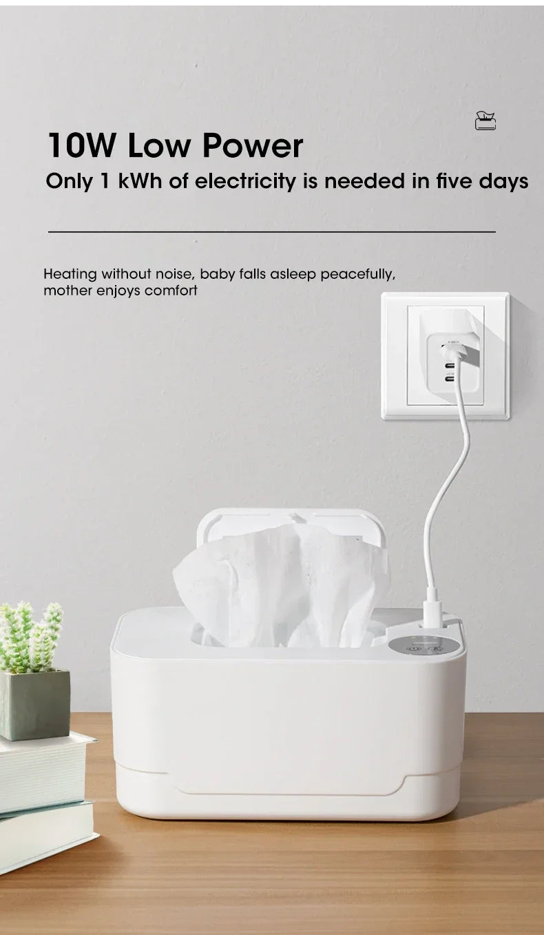 Chauffe-lingettes humides pour bébé, avec affichage LED, distributeur de serviettes humides, Portable, USB, chauffe-lingettes pour bébé, boîte chauffante pour serviettes, maison/voiture