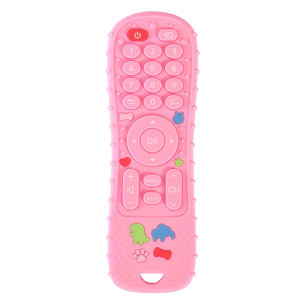 Anneau de dentition en silicone avec télécommande, jouets pour enfants, philosophie sensorielle Montessori, cadeau pour garçons et filles