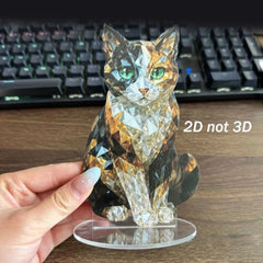 Collection of handmade crystal animal figurines, durable decorative glass sculptures of cats and dogs, glass animal statues