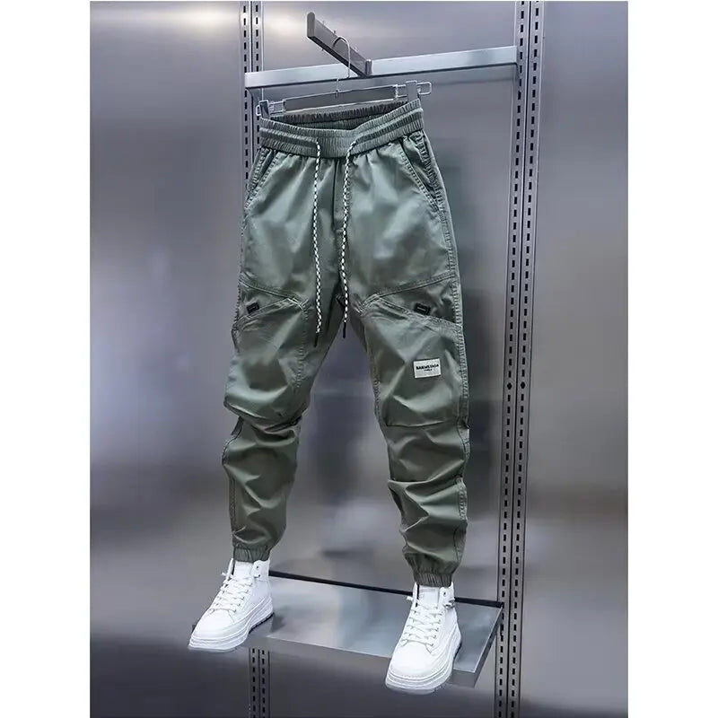 Men's breathable harem pants, men's clothing, 2024 new men's casual pants, straight leg pants