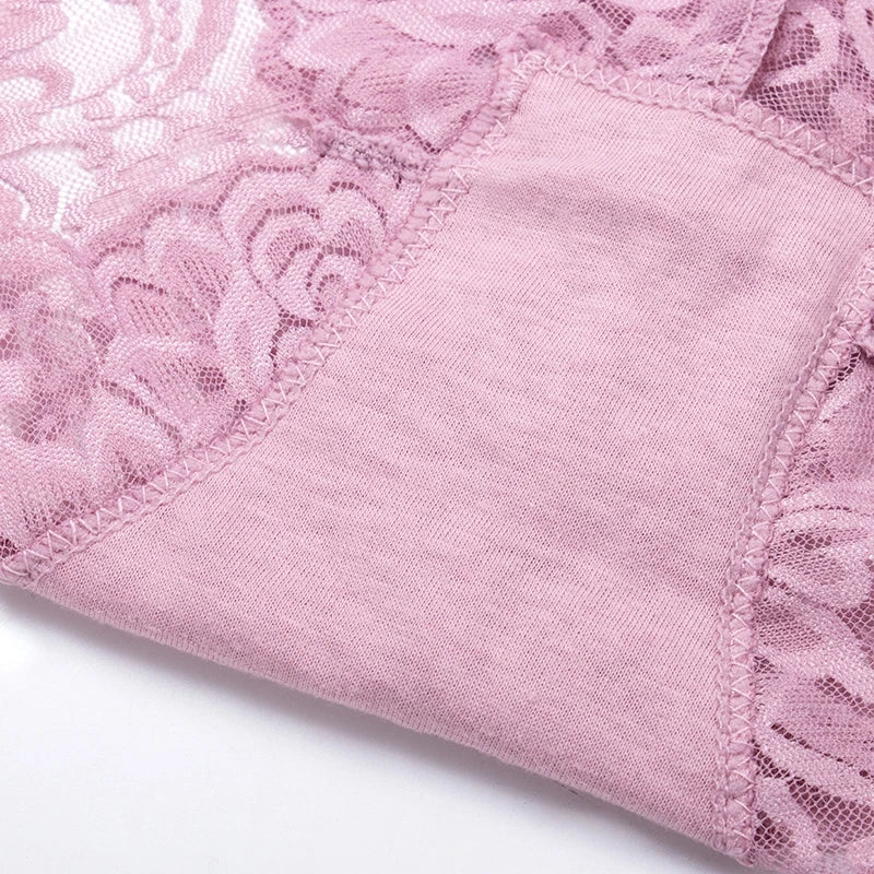 Culotte en dentelle femmes taille haute sous-vêtements floraux M-3XL filles culottes Sexy dames dentelle caleçons Lingerie chaude