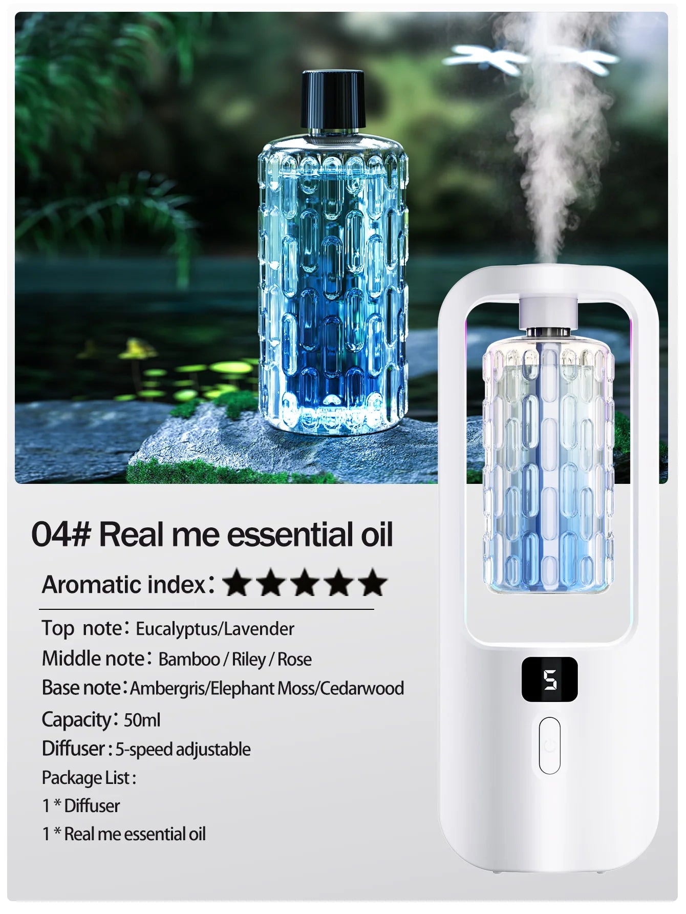 Diffuseur d'aromathérapie automatique pour éliminer les odeurs, adapté à un usage domestique, avec de l'huile essentielle pour le rafraîchissement de l'air.
