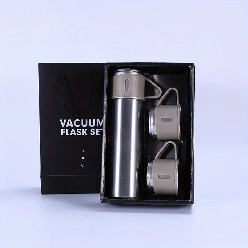 Bouteille Thermos personnalisée avec texte gravé au Laser, 500ml/17oz, avec isolation d'oreille de levage, bouteille d'eau à couvercle élastique en acier inoxydable