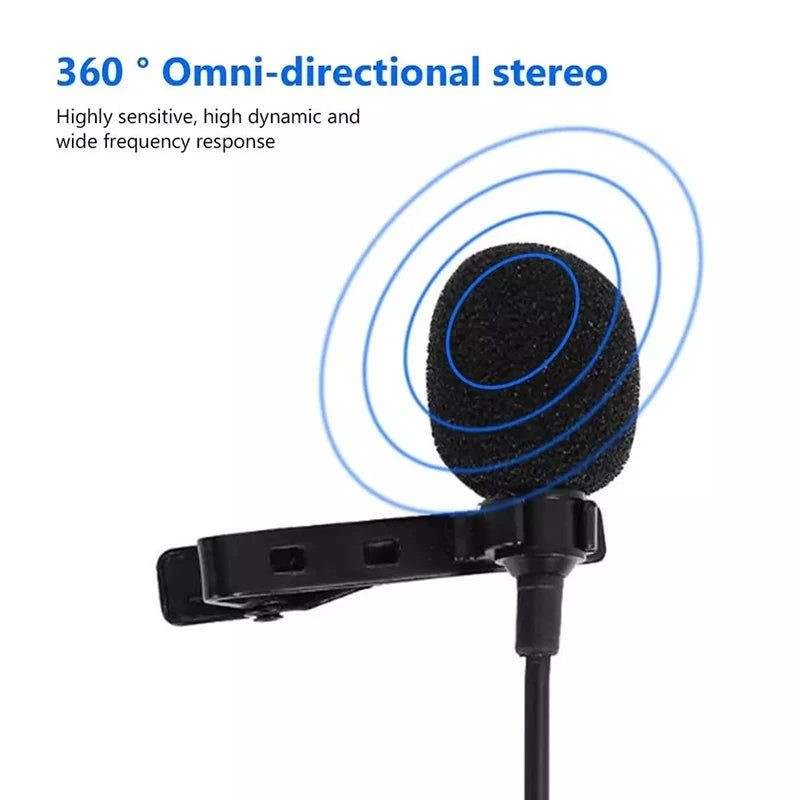 USB Mini Microphone Lavalier Type C pince métallique micro à revers 3.5mm Microphone à condensateur pour PC portable téléphone portable conférence Mike