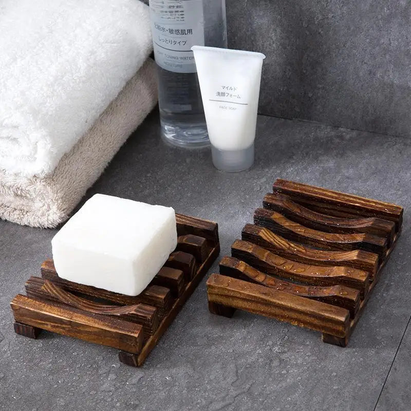 Porte-savon en bambou naturel, support de rangement de savon en bois pour salle de bain, empêche la moisissure, boîte de vidange de savon, organisateurs, accessoires de salle de bains